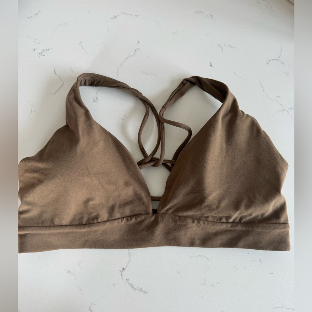 Brown Athleta Halter Bralette (L)